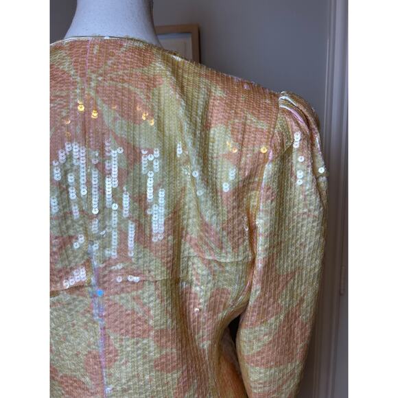 Lillie Rubin | Vintage Yellow/Pink Sequins Blazer & Cami (2 pcs) | 12 - Picture 12 of 17